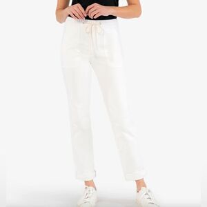 Kut From The Kloth High Rise Rachael Ankle Straight Leg Jeans Pants Drawstring